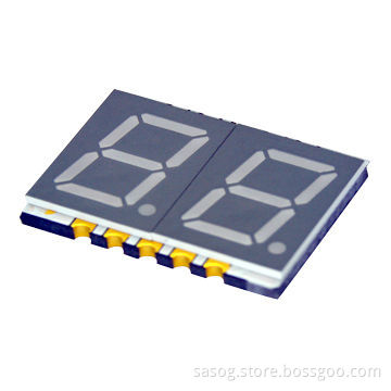0.39-inch Dual Digit SMD LED Display, Red Color, 640nm, Common Cathode